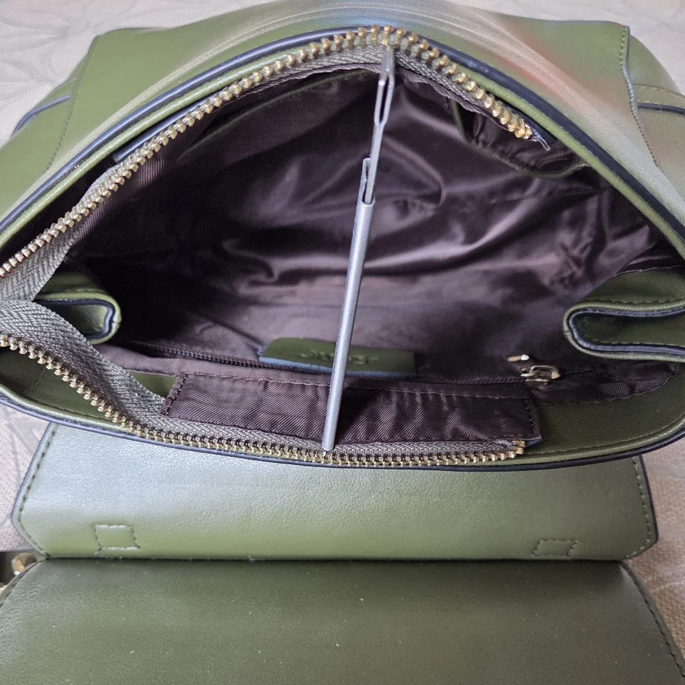 SZone Leather Olive Green Shoulder Bag!